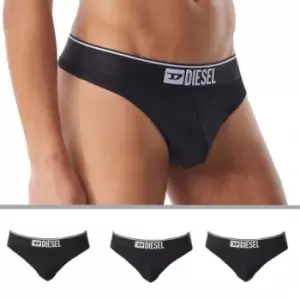 Image of Diesel 3 Pack Denim Division Cotton Thongs - Black XL