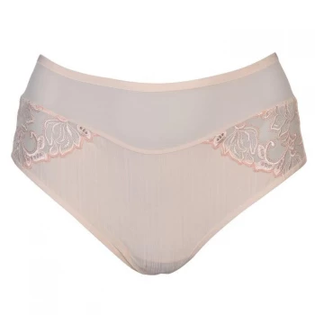 Image of Florale Iris Maxi Briefs - Peach