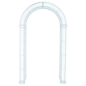 Image of Charles Bentley Wrought Iron Garden Arch - Pastel Blue