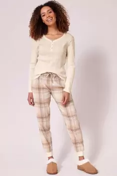 Image of Ribbed Top PJ Set 29" (74cm) inside leg