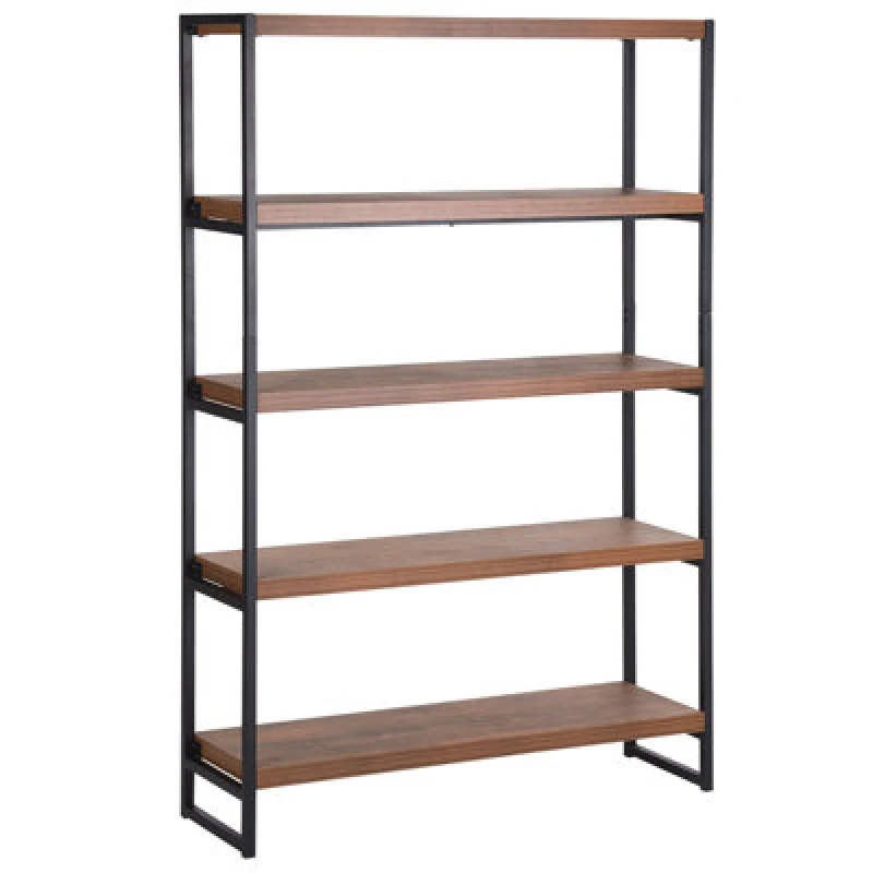 Image of Beliani 4 Tier Shelving Unit Tifton 155cm Dark Brown