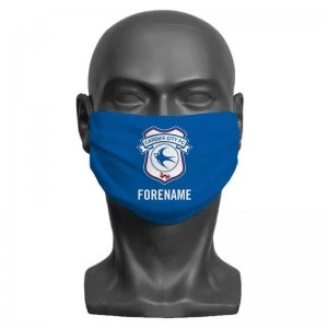 Image of Personalised Cardiff City FC Crest Adult Face Mask
