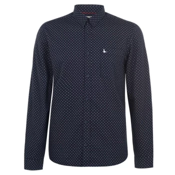 Image of Jack Wills Glenhurst Polka Dot Print Shirt - Navy