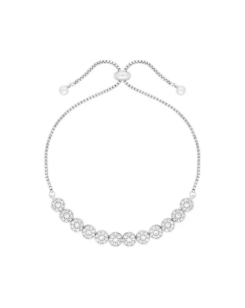 Image of Jon Richard CZ Circle Pave Bracelet