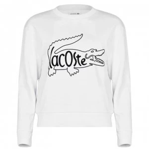Image of Lacoste Inside Croc Sweatshirt - White 001
