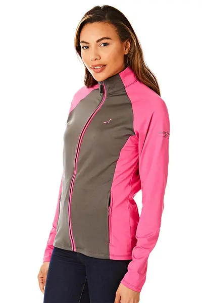 Image of Under Par Raglan Sleeve Zip Through Golf Midlayer Pink