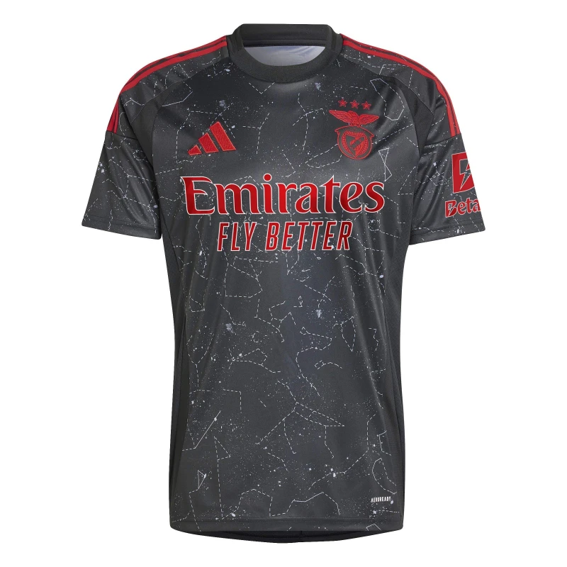 Image of adidas Benfica Away Shirt 2024 2025 Adults Black male XS