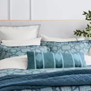 Image of Bedeck Of Belfast Emaya Super Kingsize Duvet Cover, Teal