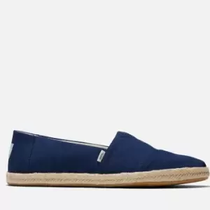 Image of TOMS Mens Alpargata Rope Vegan Espadrilles - Navy Slubby - UK 8