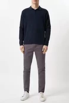 Image of Skinny Fit Charcoal Chino Trousers