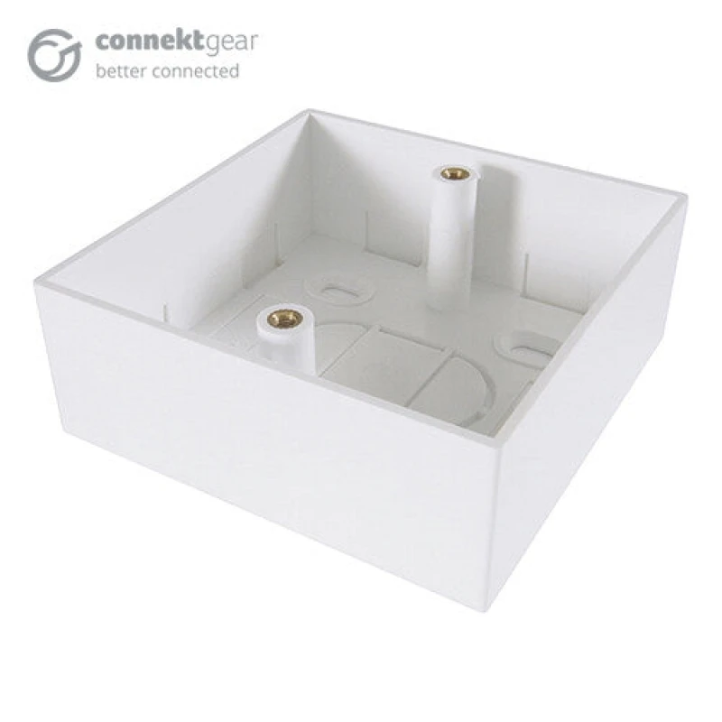 Image of CONNEkT Gear connektgear Single Gang Back Box Surface Mount 32mm Deep - White 90-0101