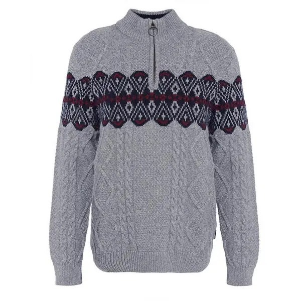 Image of Barbour Alwinton Half-Zip Jumper - Grey XL