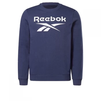 Image of Reebok Identity Fleece Crew Sweatshirt Mens - Vector Navy