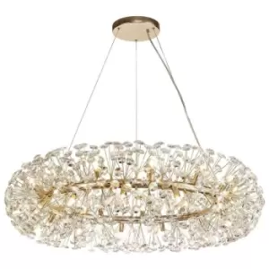 Image of Ceiling Pendant 26 Light G9 French Gold, Crystal - Luminosa Lighting