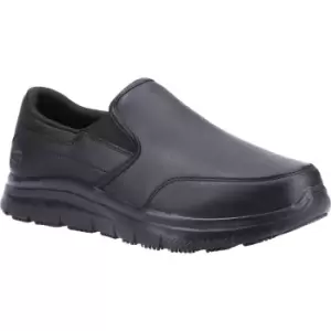 Image of Skechers Bronwood Mens Wide Fit Slip Resistant Work Shoes Black Size 7
