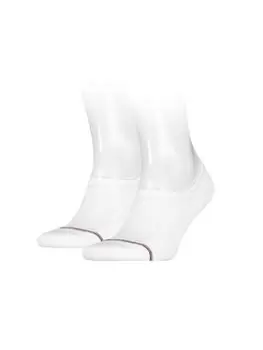 Image of Tommy Hilfiger 2 Pack Iconic Trainer Sock, White, Size 9-11, Men