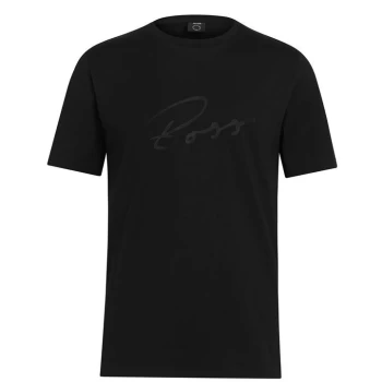 Image of Hugo Boss Tiburt Large Logo T-Shirt Black Size L Men