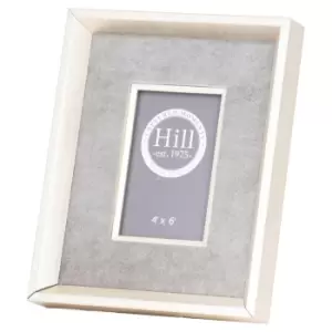 Image of Antiqued Pewter Deep Framed Grey Velvet 4X6 Photo Frame
