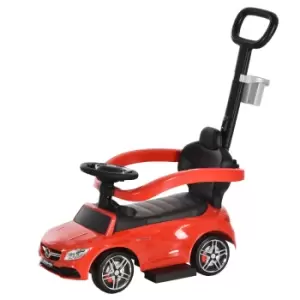 Image of Reiten Kids Mercedes-Benz Ride-On Stroller Car with Storage - Red