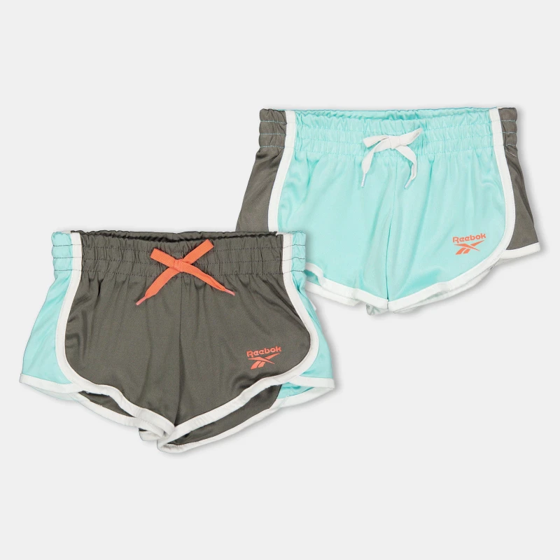 Image of Reebok Kids Jersey Jogger Shorts Aruba Blue female 6-7 Yrs