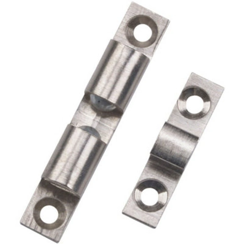 Image of Loops Double Ball Roller Cupboard Catch 50 x 9mm 40mm Fixing Centers Satin Chrome Multi unisex