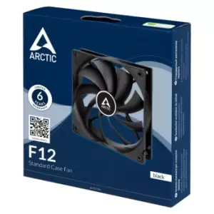 Image of Arctic F12 Low Noise 12cm Case Cooling Fan, Black, 9 Blades, Fluid Dynamic