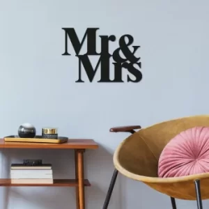 Image of Mr & Mrs Black Decorative Metal Wall Accessory