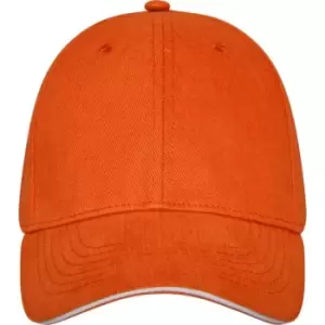 Image of Elevate Unisex Adult Darton Sandwich 6 Panel Cap (One Size) (Orange)