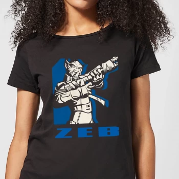Image of Star Wars Rebels Zeb Womens T-Shirt - Black - XL