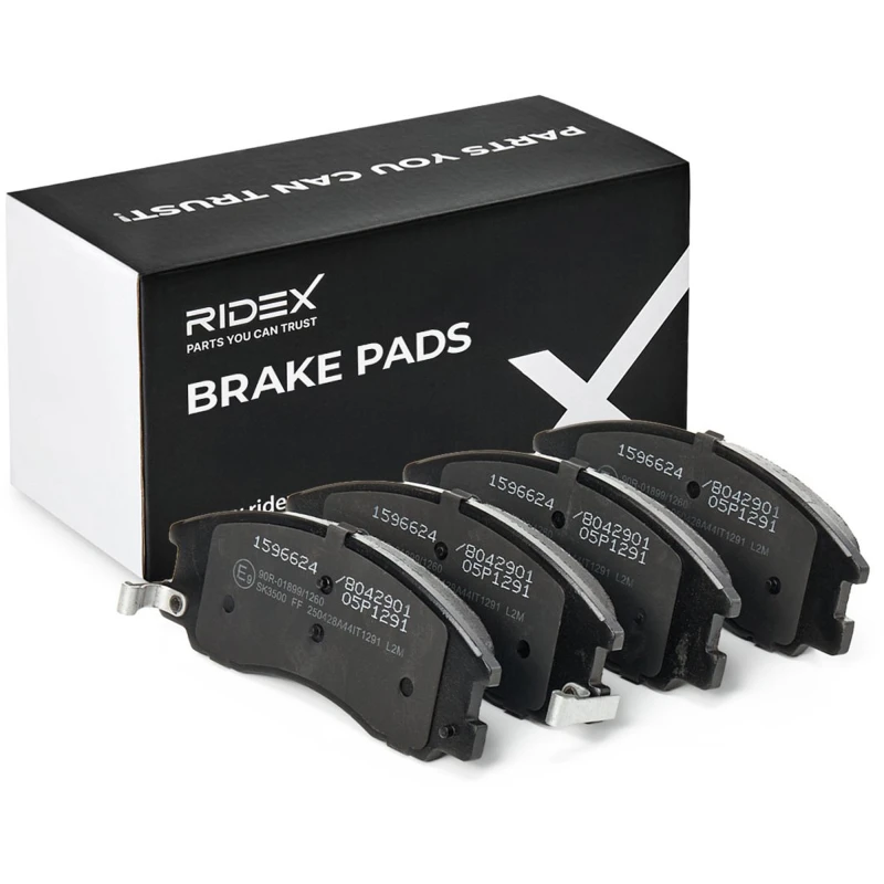 Image of RIDEX 402B0394 Brake pad set Front Axle, with acoustic wear warning Brake Pad Set,disc brake (402)