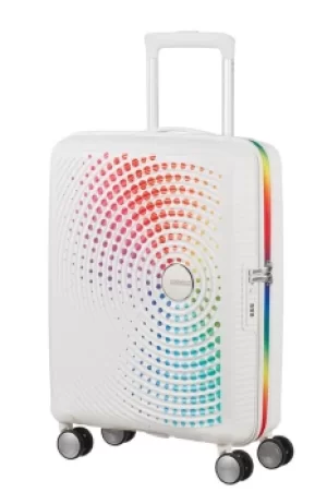Image of American Tourister Soundbox Spinner 55cm Rainbow Dots Suitcase