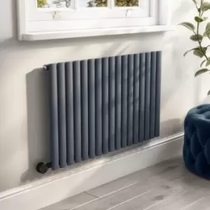 Image of Anthracite Electric Horizontal Designer Radiator 1.2kW with WiFi Thermostat - H600xW1003mm - IPX4 Bathroom Safe