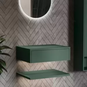 Image of 600mm Green Wall Hung Countertop Basin Shelf - Lugo