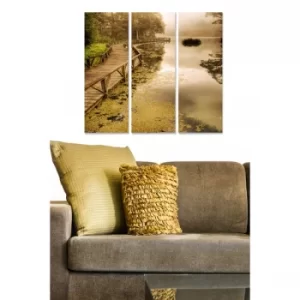 Image of MDF2020982 Multicolor Decorative MDF Painting (3 Pieces)