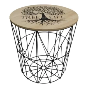 Image of Tree of Life Geometric Side Table 40x40cm.
