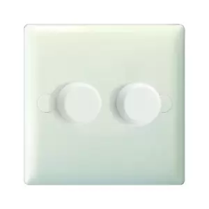 Image of Varilight 2 x 250W 2-Way Push-on Push-off Professional Dimmer - Polar White - JOP252WP