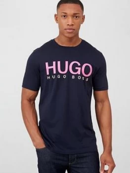 Image of Hugo Boss Dolive Logo T-Shirt Navy Size XL Men