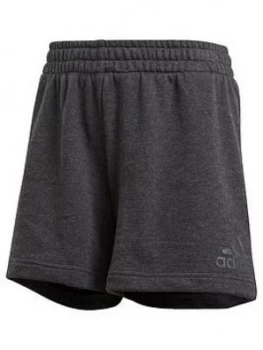 Image of adidas Girls Junior G Badge Of Sport Short - Black, Size 7-8 Years, Women
