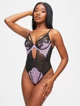 Image of Ann Summers Bodywear Rouge Noir Crotchless Body, Black, Size L, Women