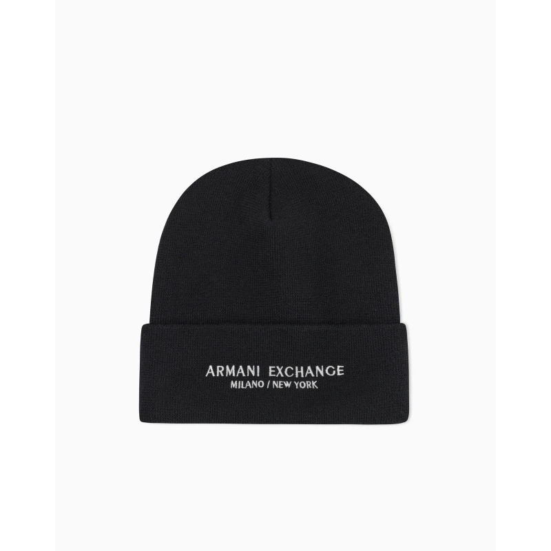 Image of Armani Exchange Mens Beanie Black male Mens