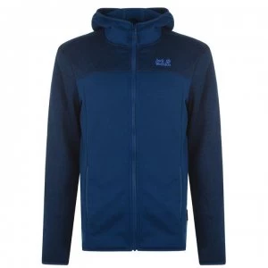 Image of Jack Wolfskin Elk Hooded Fleece Mens - Blue