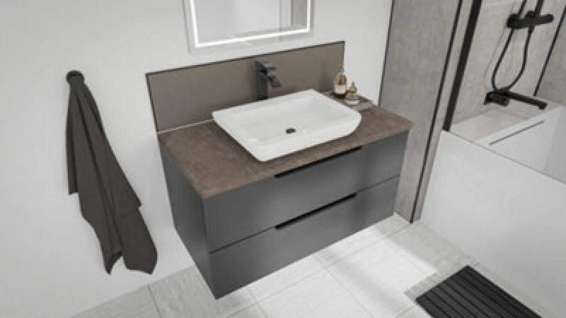 Image of Splashwall Marmo Venezia Postformed Laminate Worktop (L)1500 X (W)425 X (T)28mm Pf