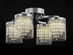 Image of Florina 4 Light LED Flush Chrome
