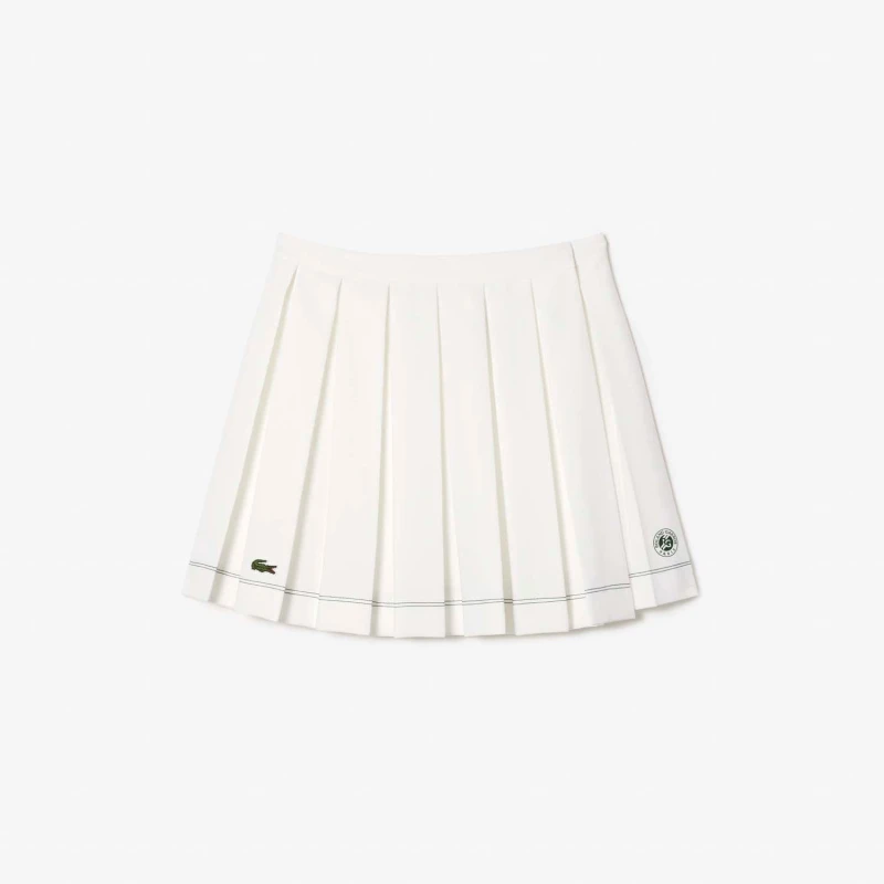 Image of Lacoste Roland-Garros Edition Pleated Skirt Cream female 12