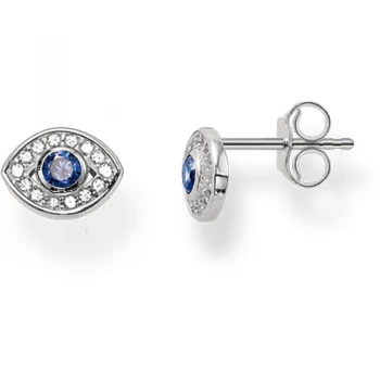 Image of Ladies Thomas Sabo Sterling Silver Glam & Soul Nazars Eye Stud Earrings