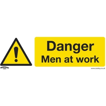 Image of Sealey - SS46V1 Warning Safety Sign - Danger Men At Work - Self-Adhesive Vinyl