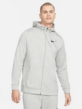 Image of Nike Training Dry Full Zip Hoodie - Dark Grey, Size L, Men