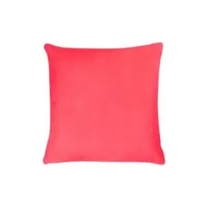 Image of Furn Tanda Velvet Square Cushion Cover (One Size) (Pink Glow/Glow Orange) - Pink Glow/Glow Orange