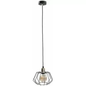 Image of Netlighting Luna Wire Frame Pendant Ceiling Light Gold, 25cm, 1x E27