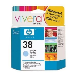 Image of HP 38 Light Cyan Ink Cartridge